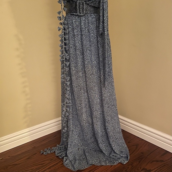 Sachin & Babi Cheetah Sky Blue Midnight Maxi Dress - Picture 10 of 16